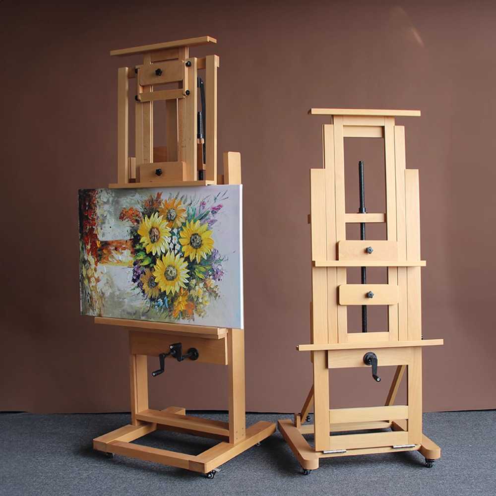대형이젤 다용도 화판 스탠딩 스케치 갤러리 원목 65x200cm - 상세 이미지 3