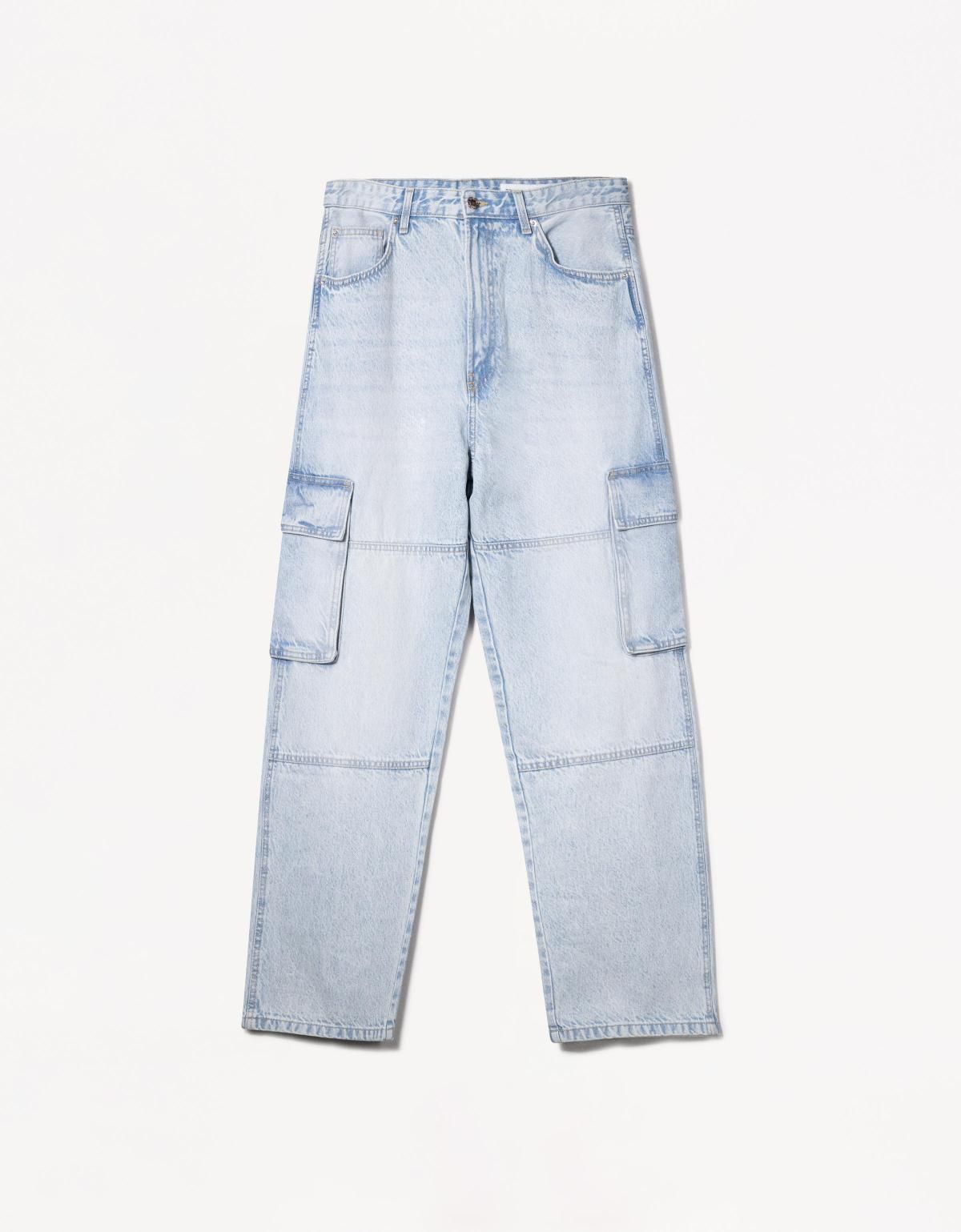 버쉬카 배기 카고 진 0338/335 LIGHT BLUE - 상품 이미지