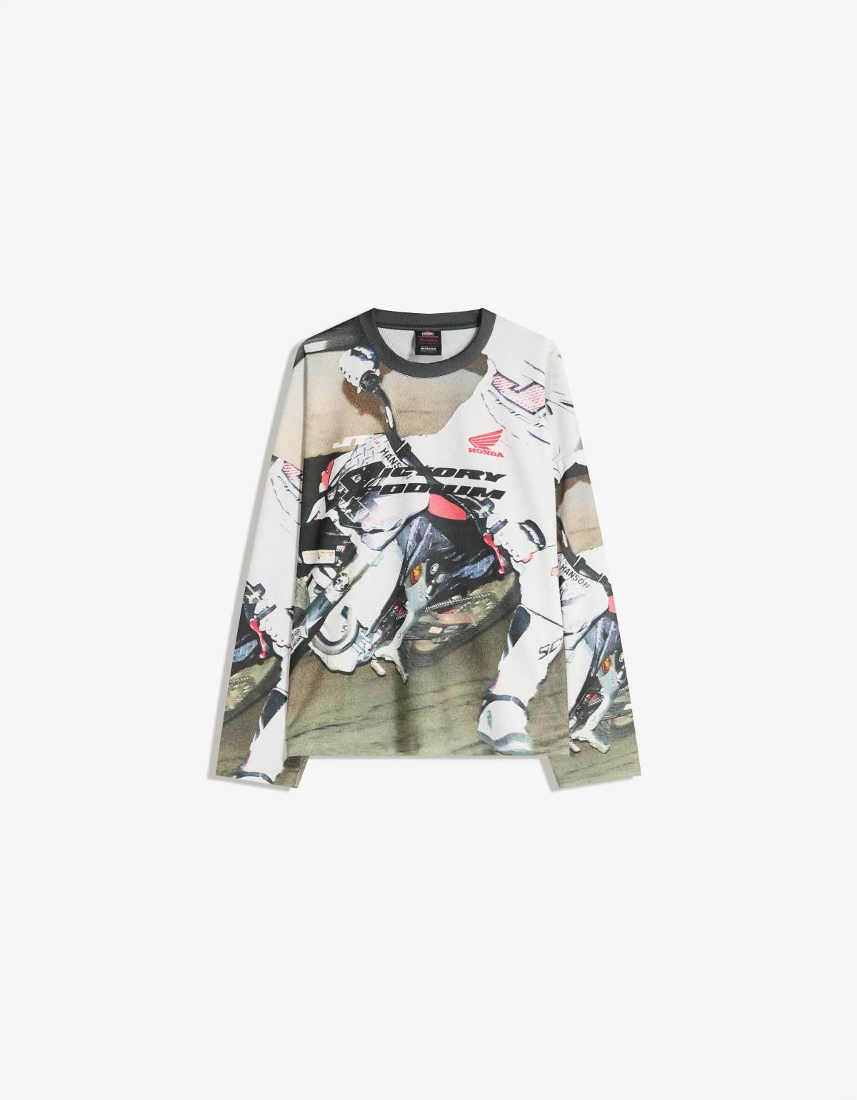 버쉬카 BMX 혼다 그래픽 메쉬 긴팔 티셔츠 8119/217 MULTICOLORED - 상품 이미지