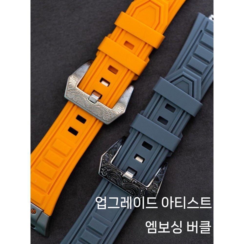 애플워치 11세대 울트라3 se3 스트랩 티타늄 메탈 커넥터 실리콘 밴드 - 상세 이미지 5