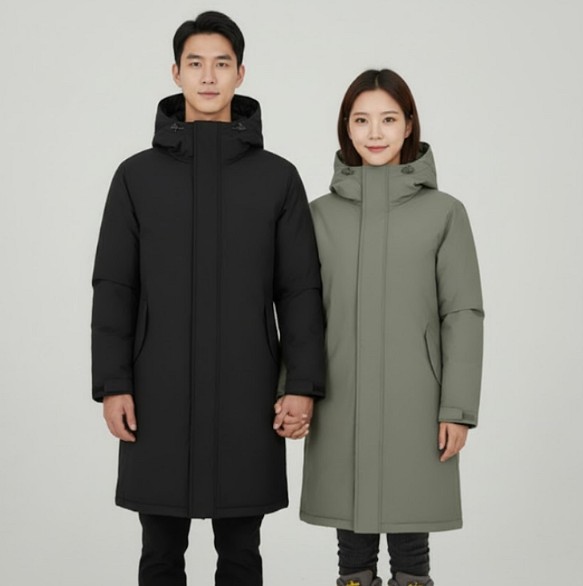 네파 남여공용 겨울 에코메이드 퀄팅누빔 안감 방풍 아웃도어 롱패딩 점퍼 자켓 - 상품 이미지
