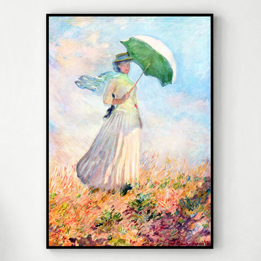 클로드 모네 인테리어 그림 액자 포스터 명화 Woman with a Parasol 2 - 상세 이미지 3