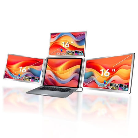 [해외]FOPO 주식모니터 노트북 사무용 포터블 듀얼 트리플