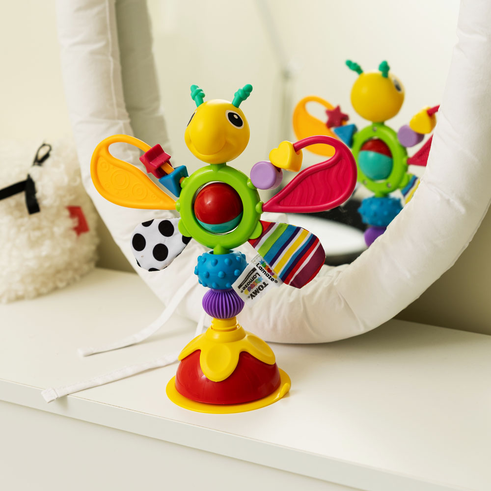 라마즈 나비 흡착 회전 딸랑이 신생아 백일 돌아기 장난감 이유식 필수템