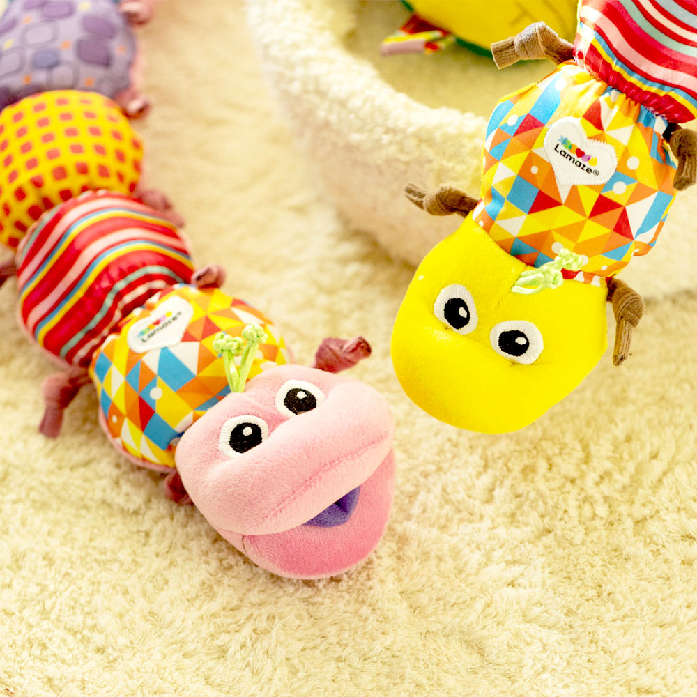 라마즈 워셔블 뮤지컬 자극 애벌레 인형 2종 택1 노랑 핑크 국민 장난감 제품 이미지