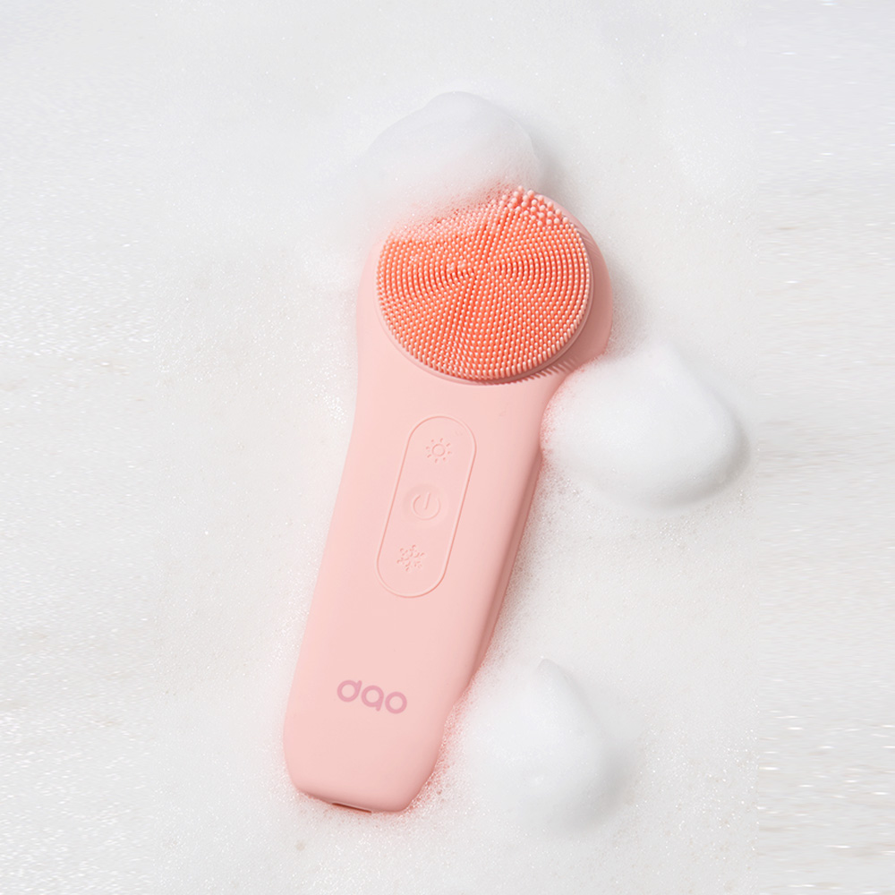 글로우텀 진동클렌저 LED테라피 온열 쿨링 실리콘브러쉬 진동세안기 피지제거 모공 클렌징