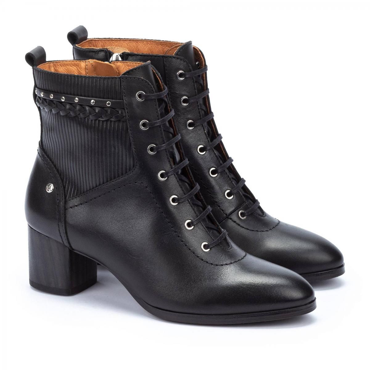 피콜리노스 블랙 레이스업 앵클 부츠 CALAFAT W1Z-8804 BLACK - 상세 이미지 2