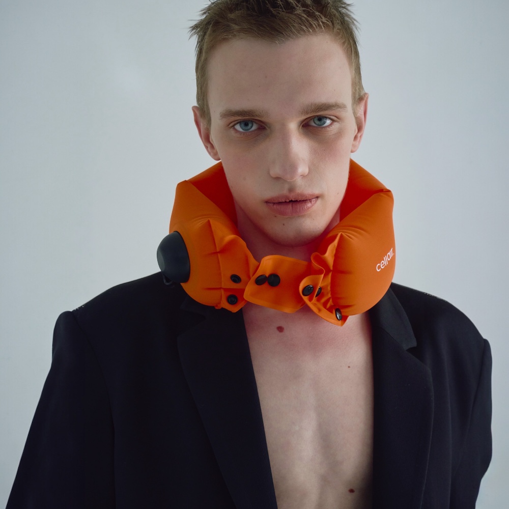 셀레어 에어 펌프 넥필로우 여행용 가벼운 휴대용 비행기 기내용 목 베개 캠핑 쿠션