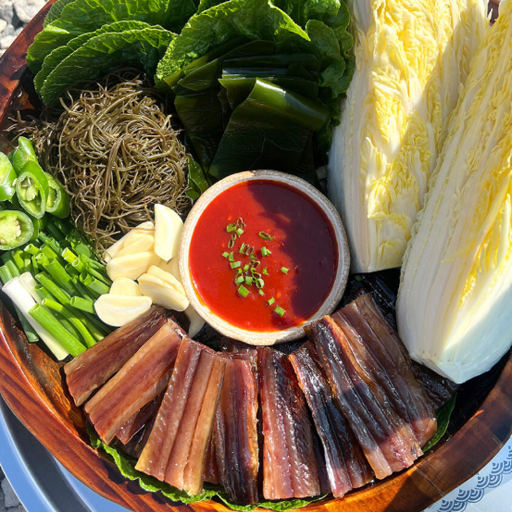 포항 구룡포 청어 꽁치 햇 과메기 야채세트 5미 - 상세 이미지 4