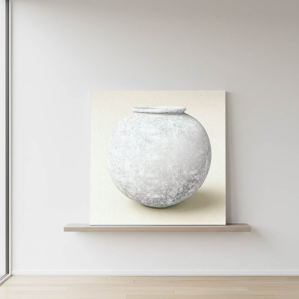 달항아리 그림 캔버스 액자 강10x10cm - 상세 이미지 5