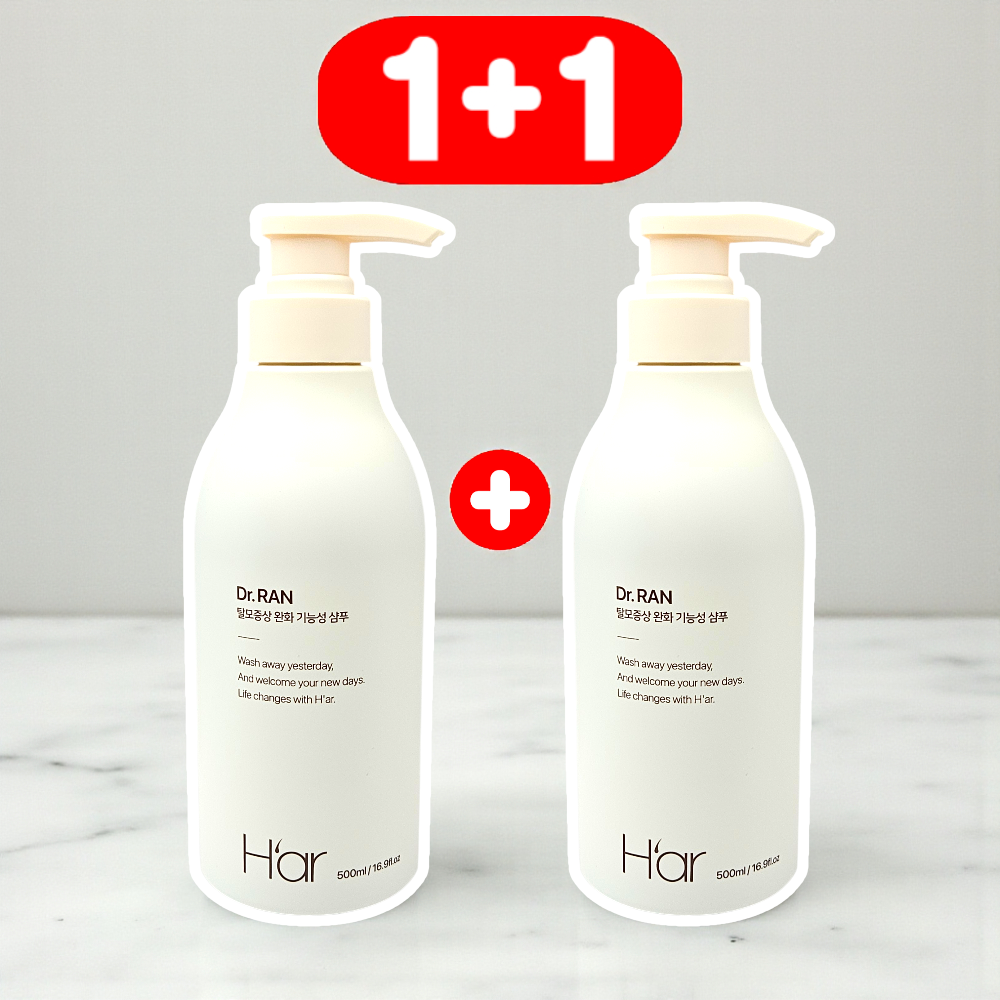 하아르 닥터란 계란유래단백질 샴푸 500ml+500ml 탈모샴푸 - 상품 이미지