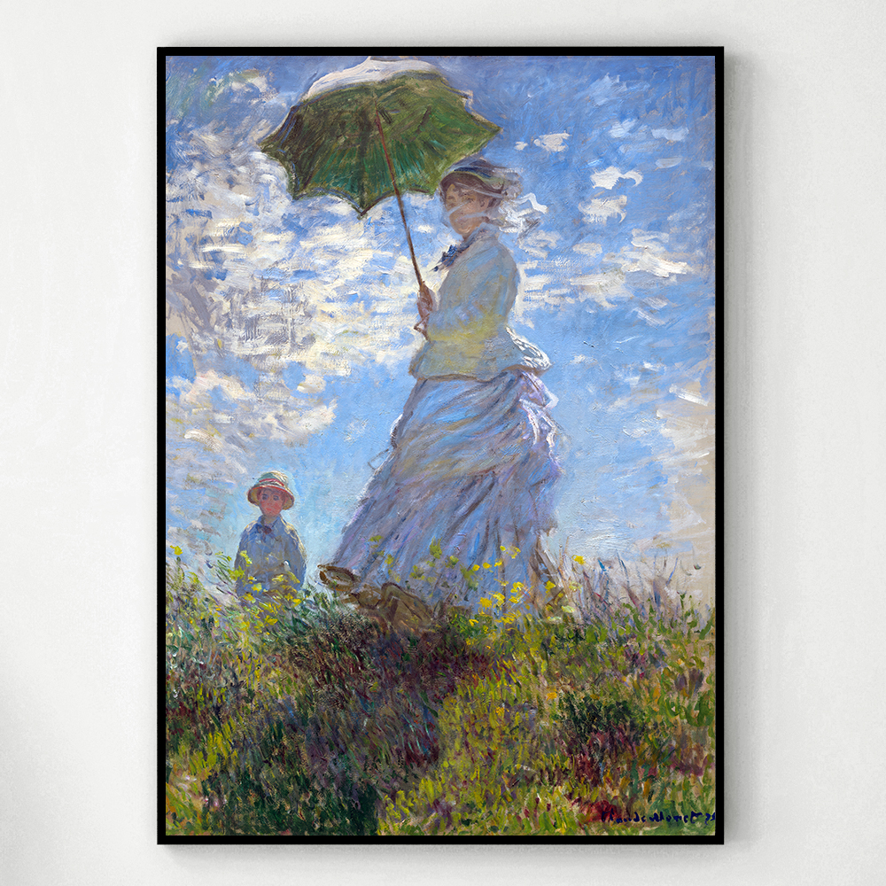 클로드 모네 인테리어 그림 액자 포스터 명화 Woman with a Parasol - 상세 이미지 3