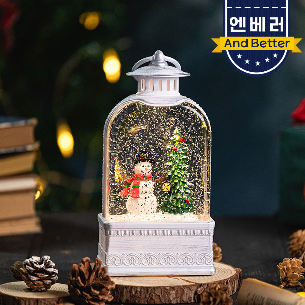 2025 크리스마스 소품 오르골 크리스마스선물 눈사람 스노우볼 조명 산타클로스 - 상세 이미지 3