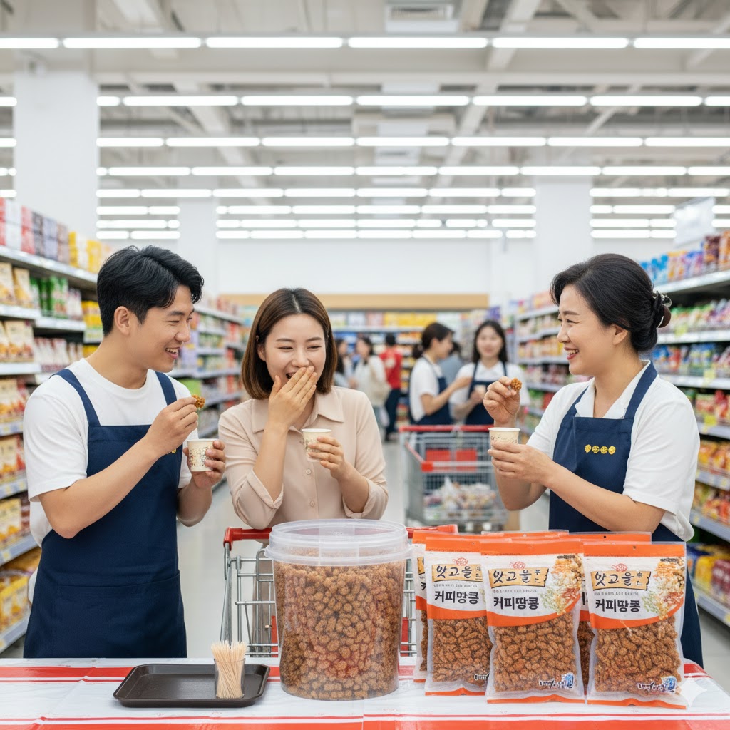 명식품본사 커피땅콩 대포장 술안주 맥주 편의점 써비스 안주 간식 1kg, 1개 - 상세 이미지 2