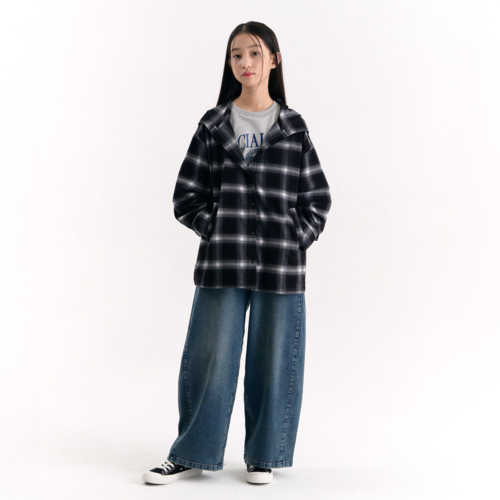 더데이걸 와이드 원턱 빈티지 데님 TGTJ258Y2 - 상세 이미지 2