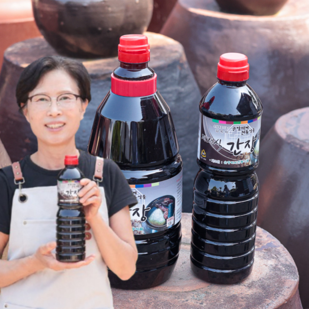 한식 간장 국산콩 요리 국간장 항아리 1년숙성 순창 허씨전통식품 900ml, 1개 - 메인 이미지