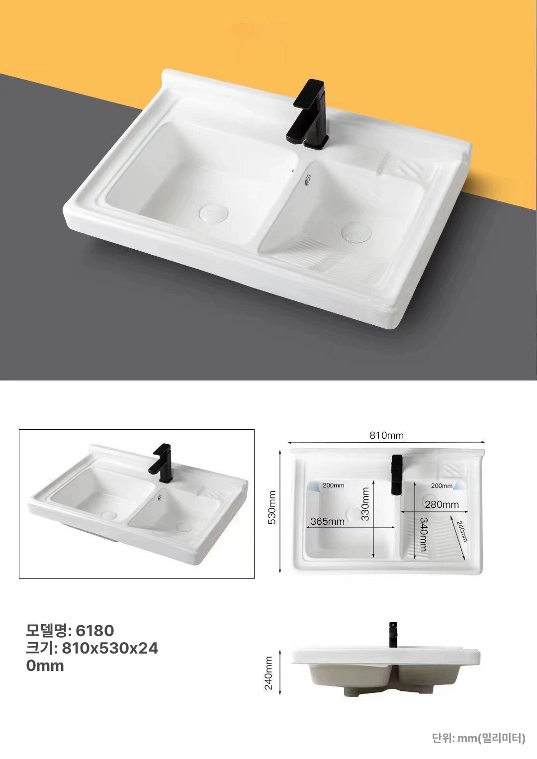 빨래판 싱크볼 간이 개수대 캠핑 베란다 탕비실 세척용 - 상세 이미지 3