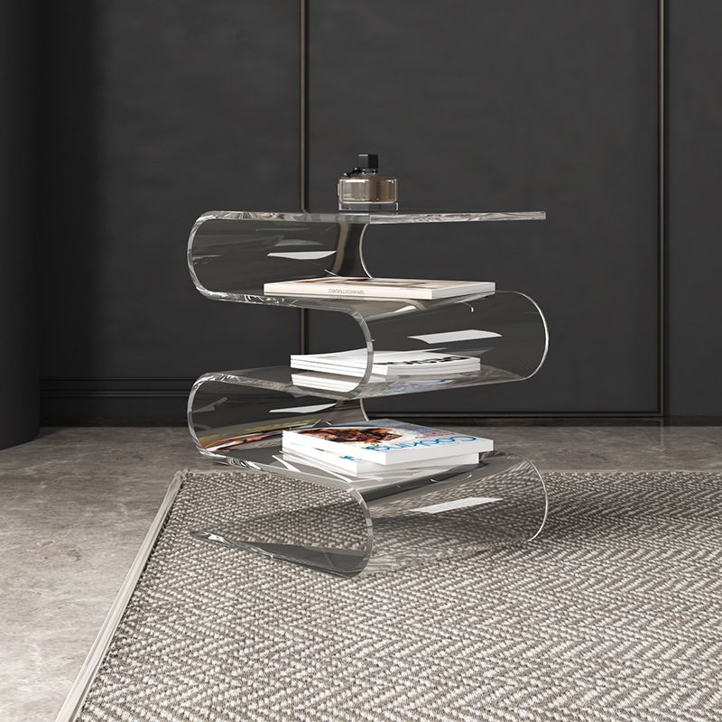 모던 간이 테이블 카페 인테리어 티테이블 협탁 아크릴 블랙