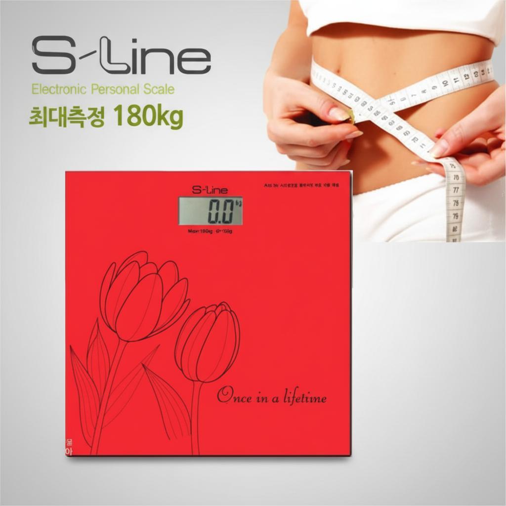 180kg 빨강튤립 디지털 체중계 250 - 상품 이미지
