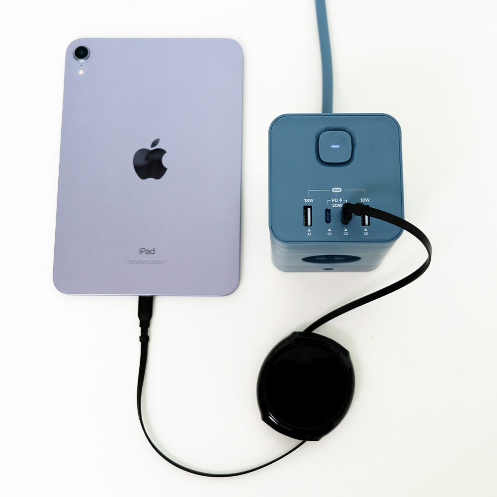 에코너 MT08 수직 타워형 캠핑 디자인 고용량멀티탭 USB C타입 충전기 콘센트