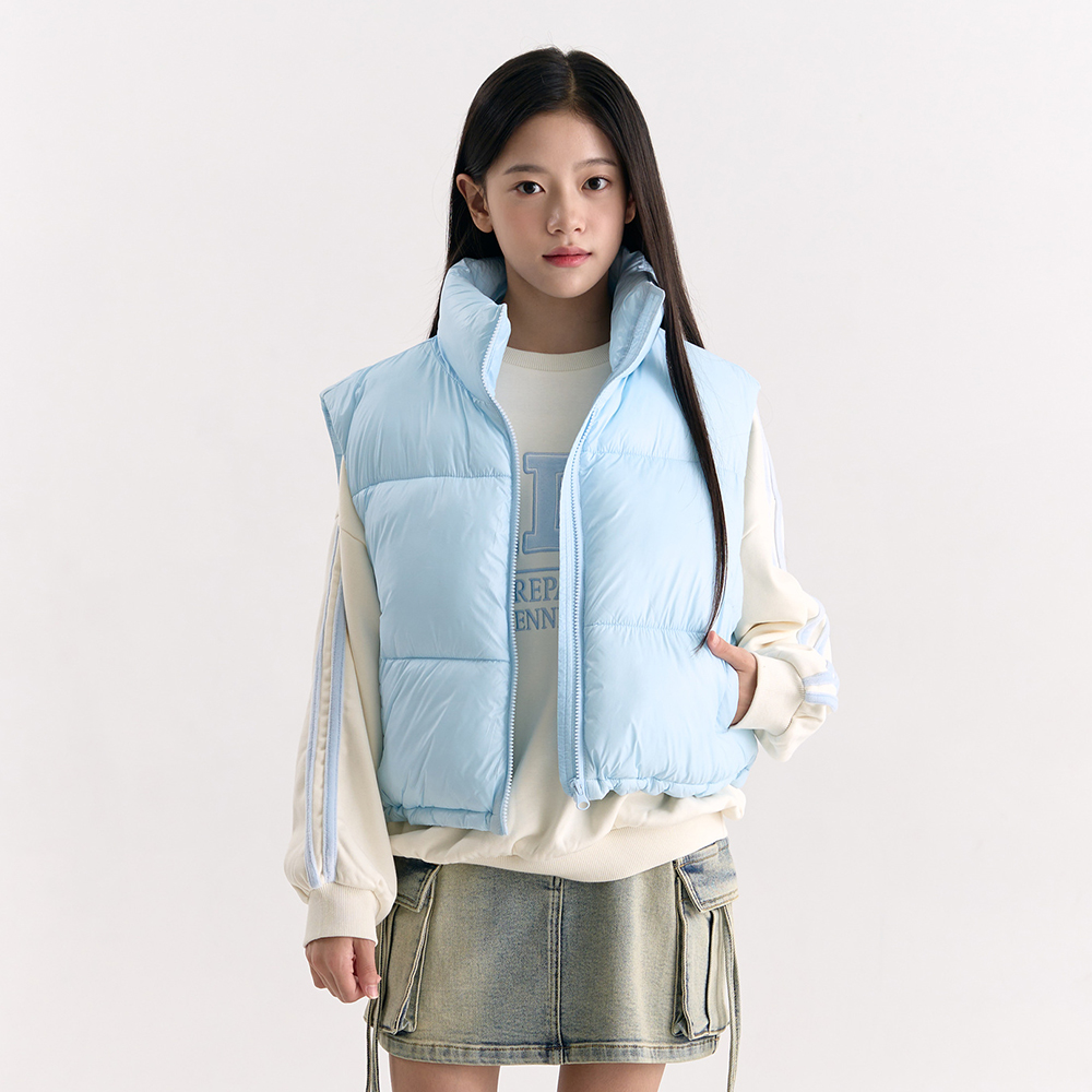 더데이걸 박시핏 샤이니 패딩 조끼 TGVW25T01 - 상품 이미지