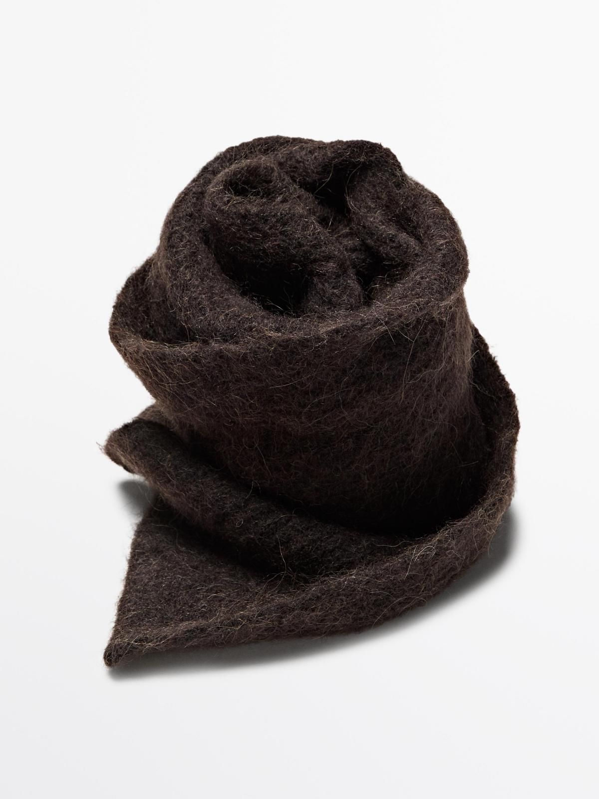 마시모두띠 프리미엄 알파카 울 블렌드 머플러 6317/621 BROWN - 상세 이미지 4