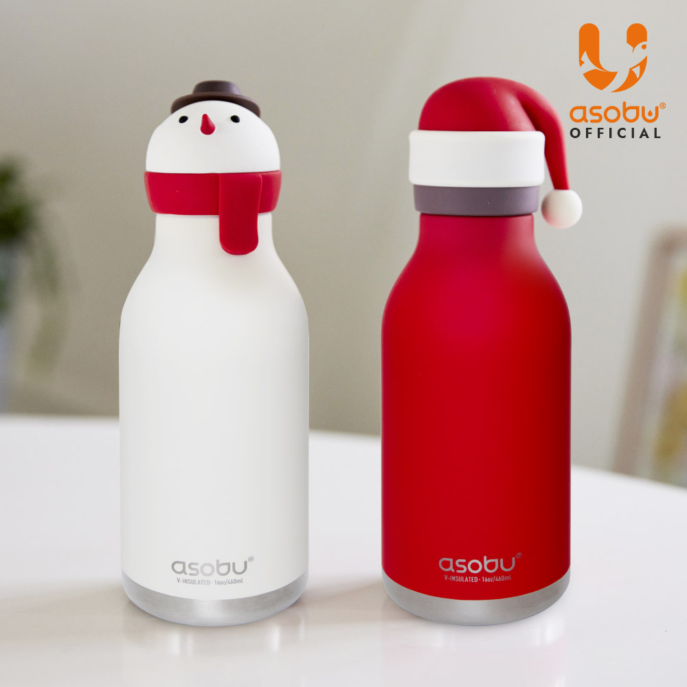 아소부 스테인레스 보온보냉 캐릭터 텀블러 베스티 460ml, 산타 - 상세 이미지 5