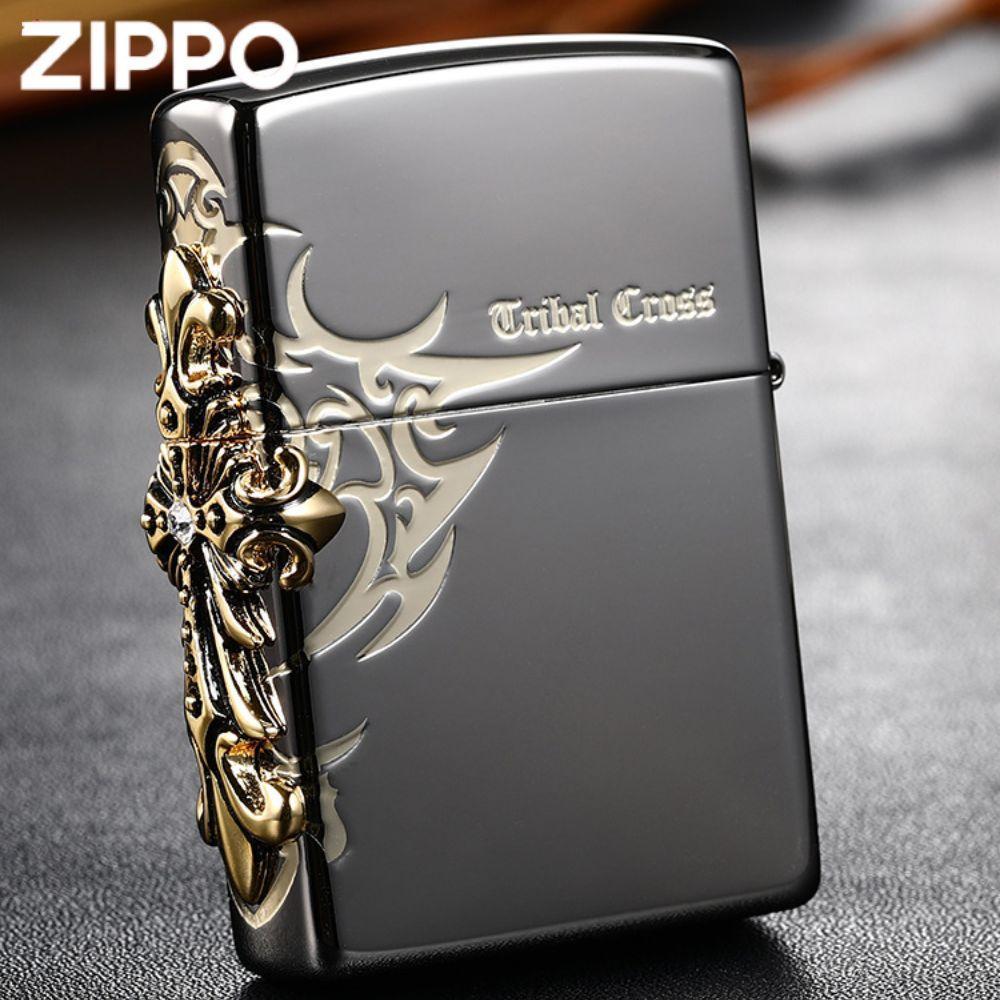 ZIPPO 라이터 (단품) 사이드십자가 핸드메이드 지포라이터 남자친구 생일 새해 선물용 - 상세 이미지 3