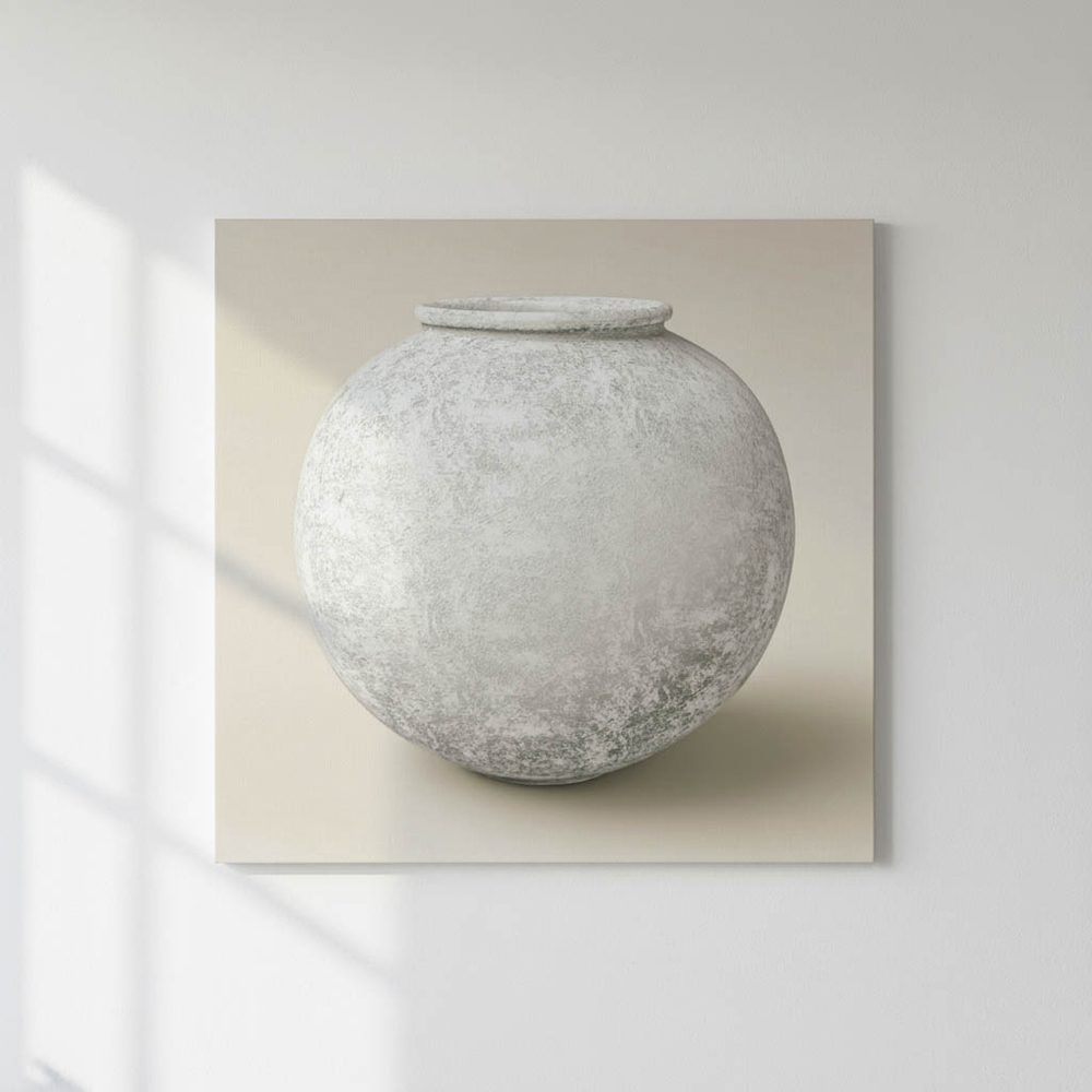 달항아리 그림 캔버스 액자 강10x10cm - 상세 이미지 2