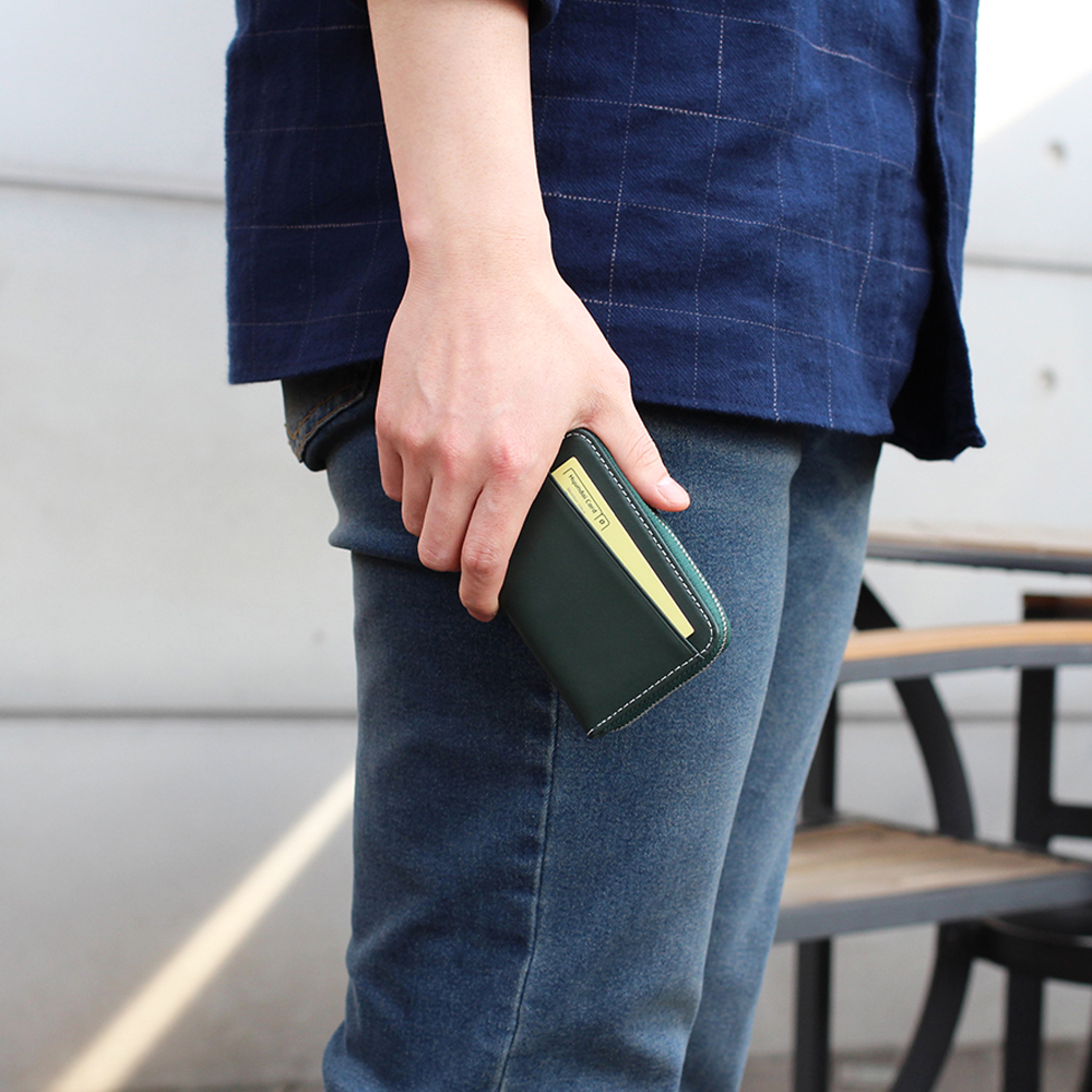 에가든 테이크포켓 지퍼 카드 명함 남성 여성 가죽 지갑
