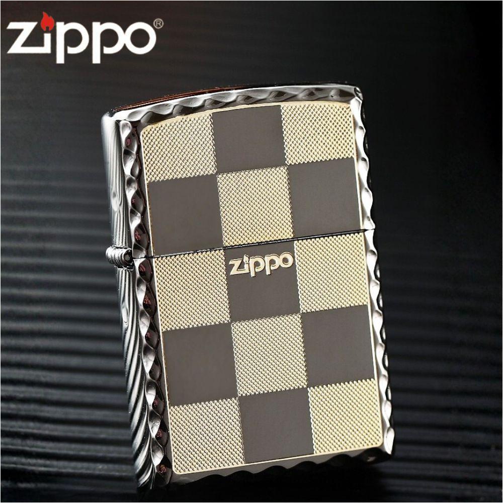 ZIPPO 정품 라이터 (단품) 체크무늬 심플 디자인 비즈니스 지포라이터 남자친구 아빠 생일 새해 선물용 - 상품 이미지
