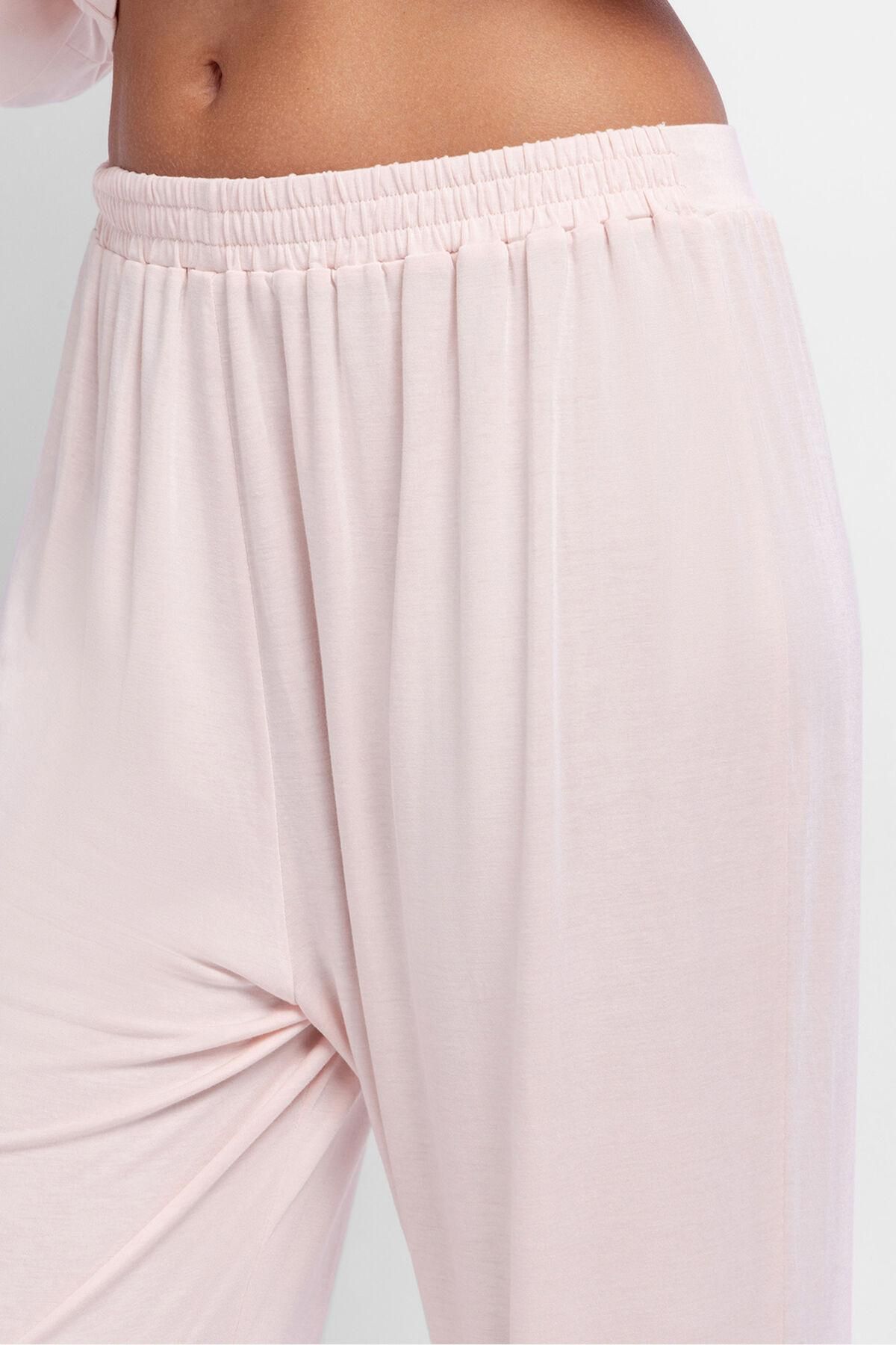 도리나 럭셔리 소프트 파이핑 셔츠 파자마 세트 4222481 FUCSIA - 상세 이미지 4