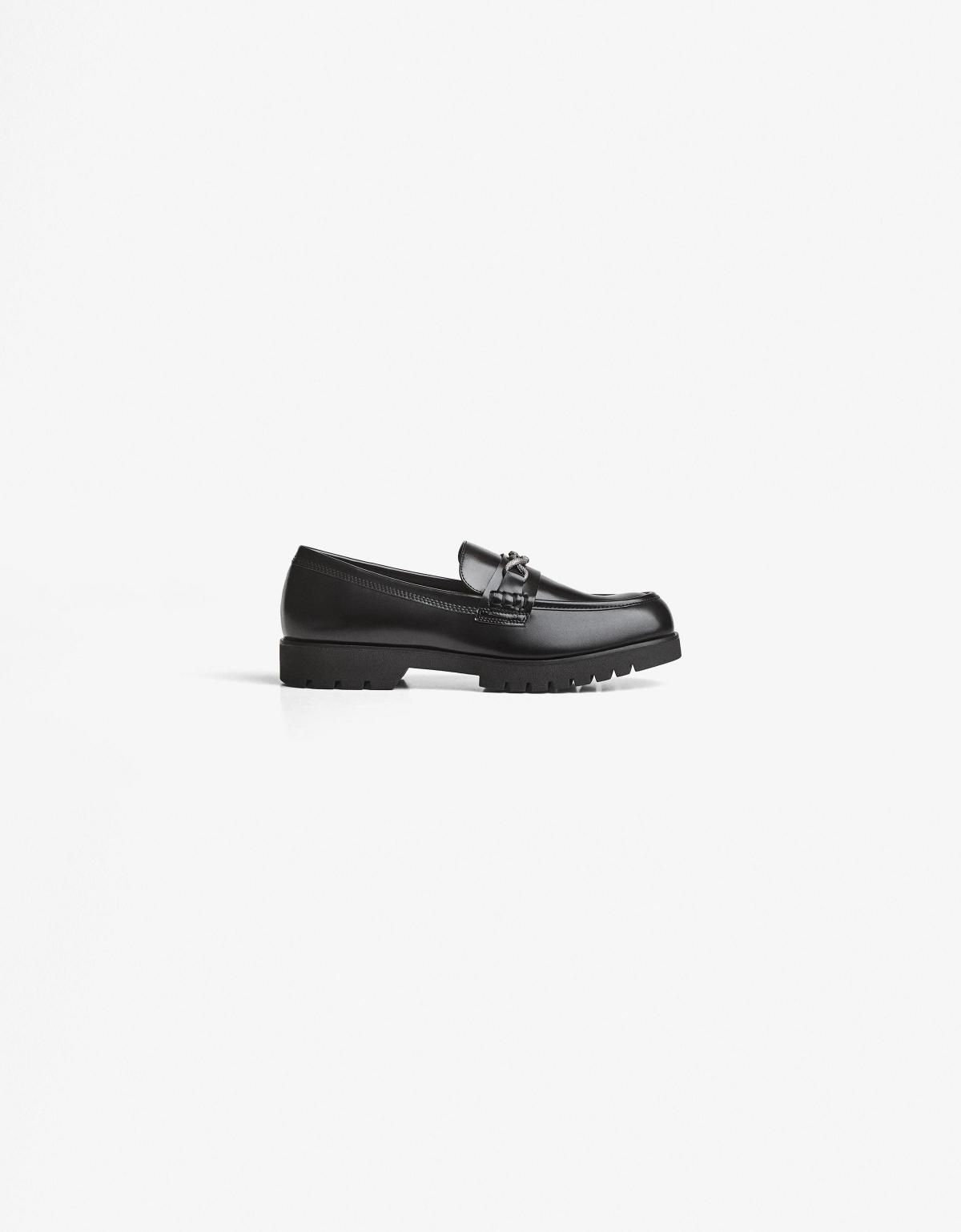 버쉬카 클래식 체인 디테일 페니 로퍼 2601/764 BLACK - 상세 이미지 4