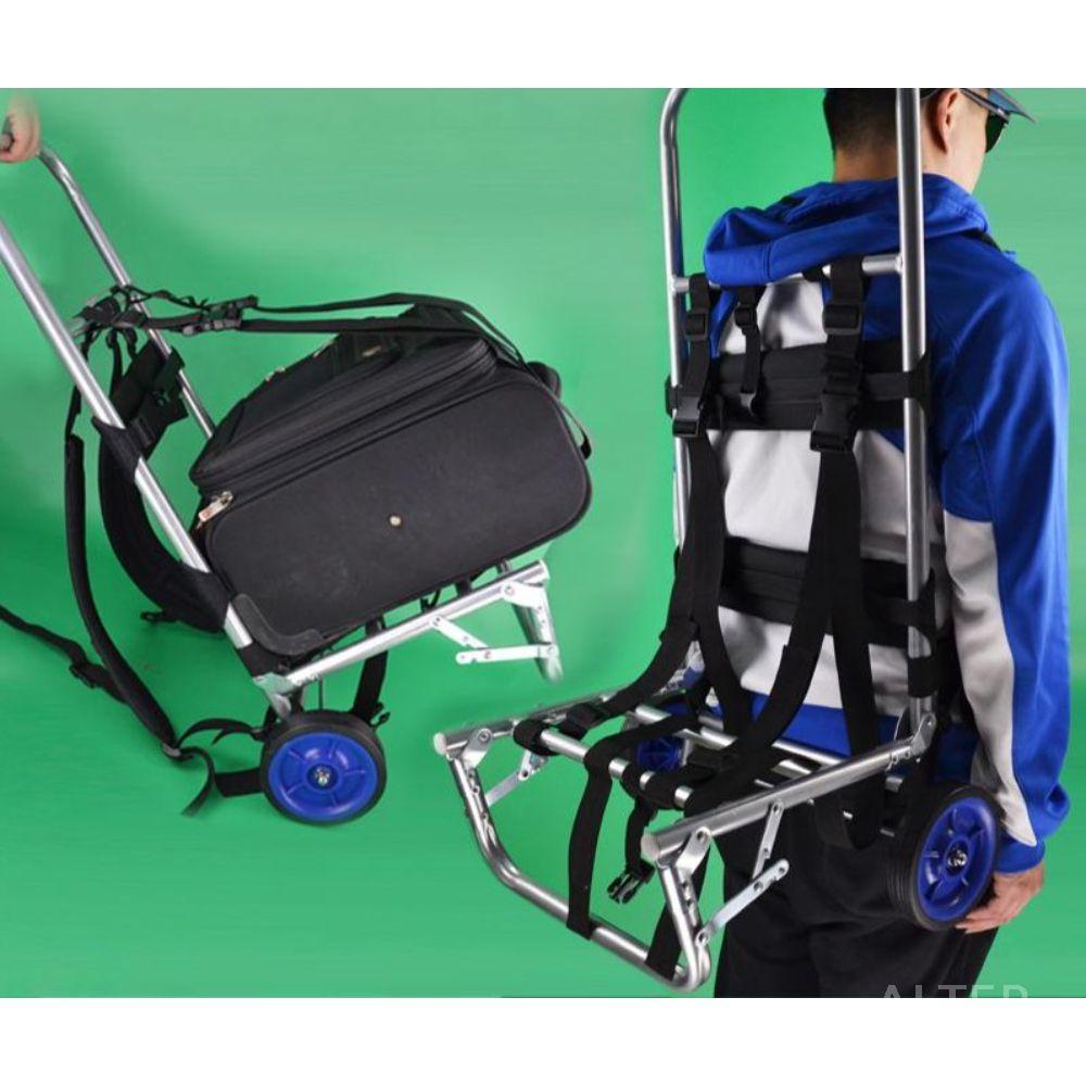 알루미늄 지게 짐 운반 백팩 약수터 땔감 수하물 등지게 접이식 소형 카트 (40kg) - 상세 이미지 2
