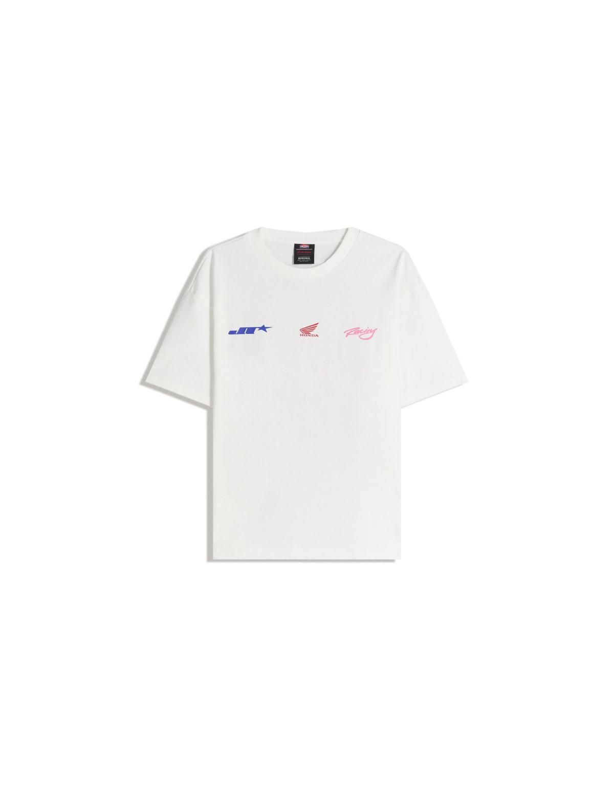 버쉬카 BMX 혼다 백프린트 반팔 티셔츠 8126/217 WHITE - 상세 이미지 3