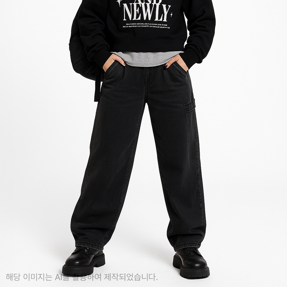 더데이걸 걸크러쉬 오버 와이드 팬츠 TGTM25803 - 상품 이미지