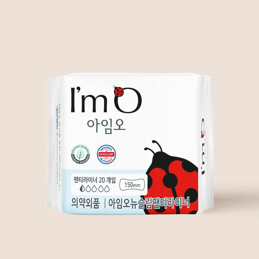 아임오 유기농 순면 커버 일반 팬티 라이너 20개입 - 메인 이미지