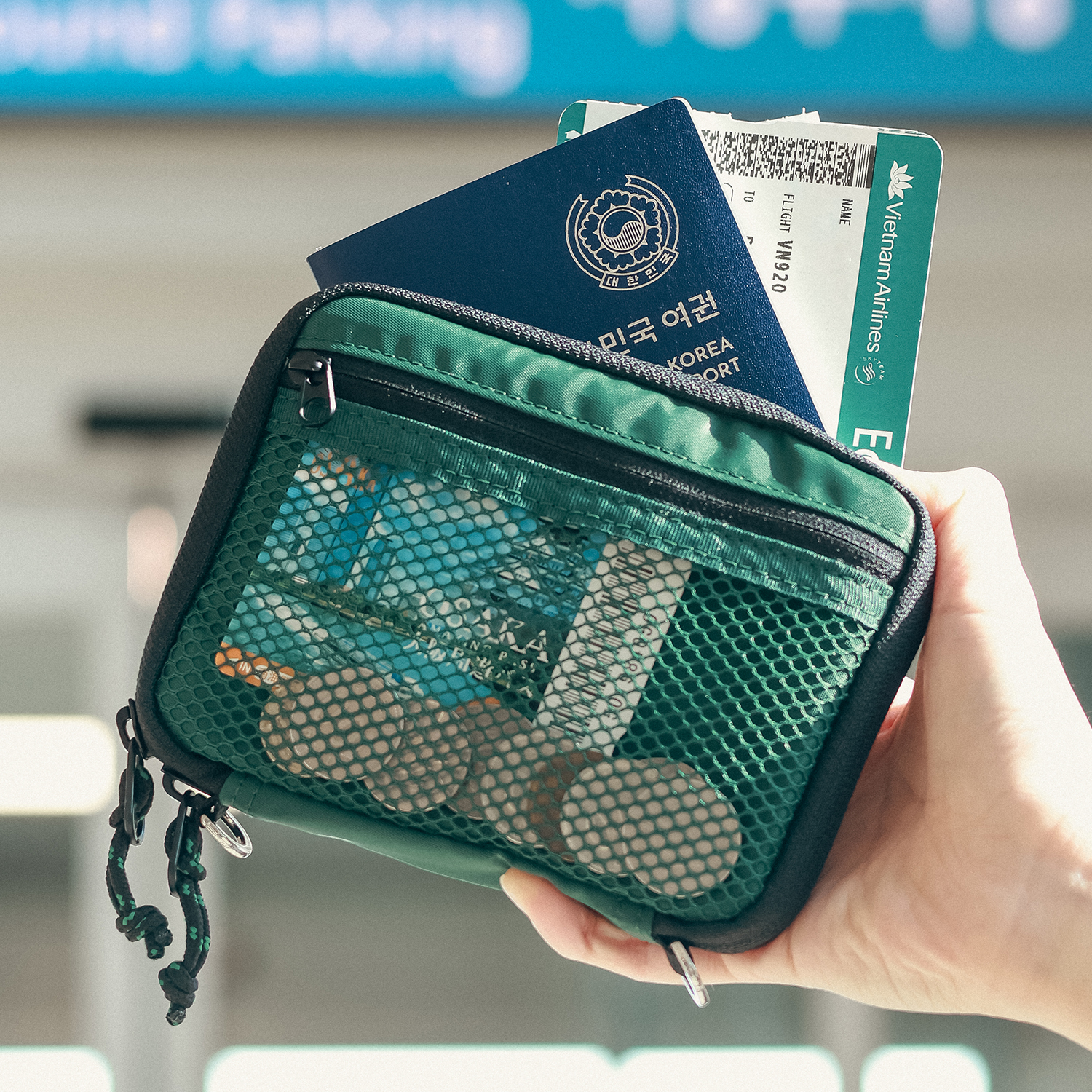 에가든 트래블러 패스포트 RFID 차단 안티스키밍 여행용 지갑 여행 여권 케이스