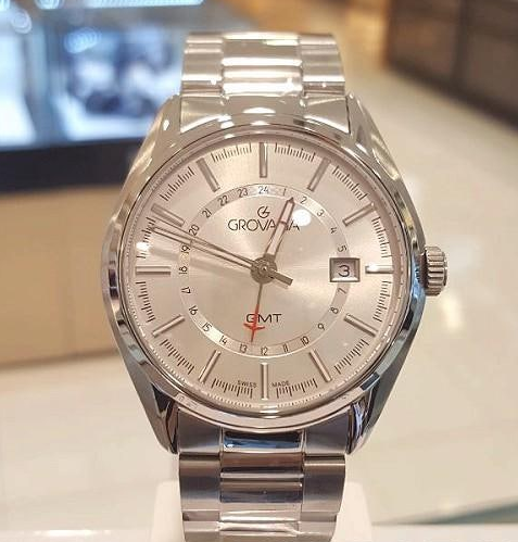 그로바나 세인트 앤드류 스카이 레이더 GMT 화이트 다이얼 스틸 42mm 이미지 7