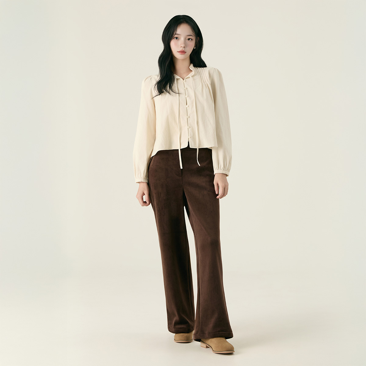 [N배송] 로엠 기모 코듀로이 밴딩팬츠 RMTWF4VR22 이미지 2