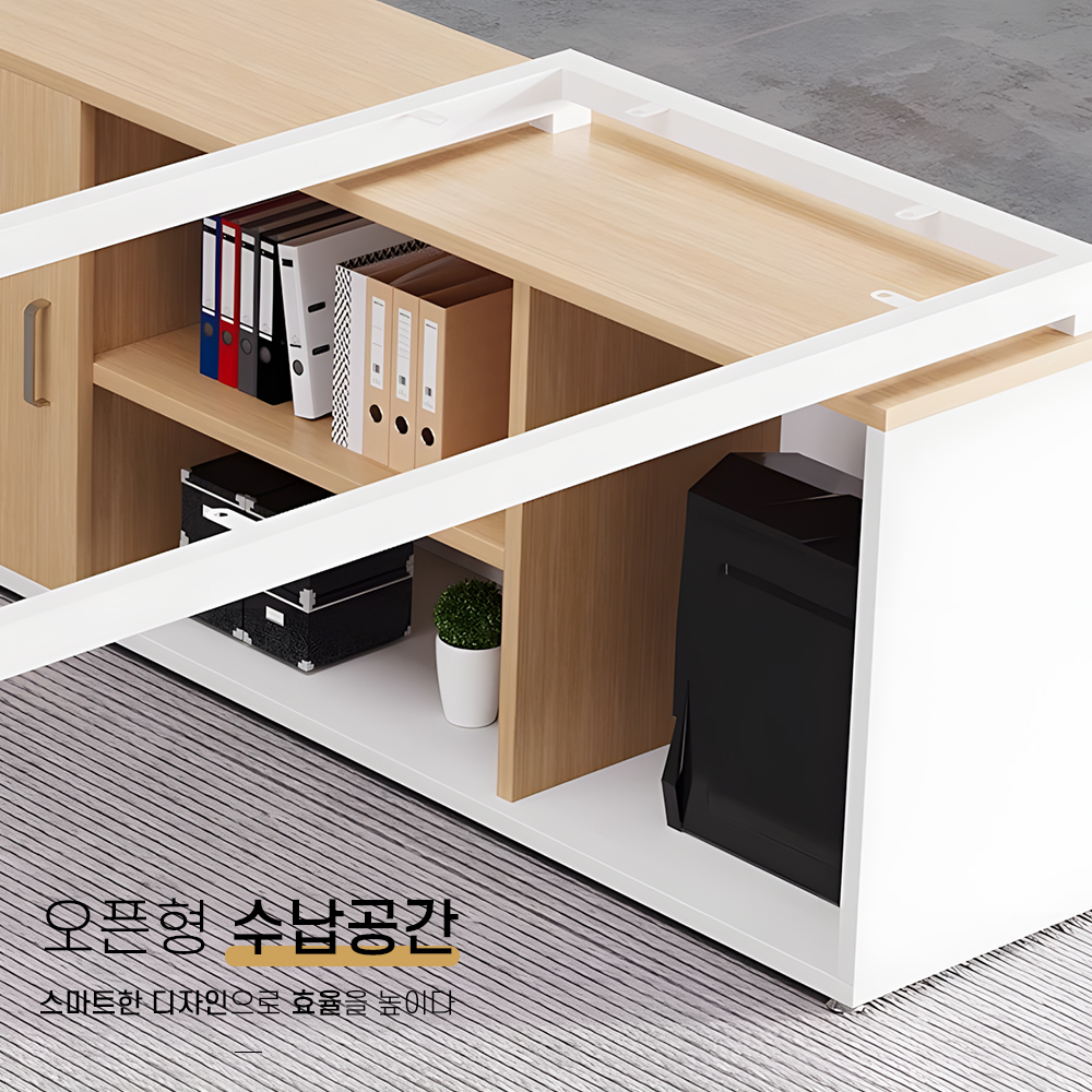 오피스 책상 홈 회사 컴퓨터 사무용 중역 고급 원목 가구 - 상세 이미지 5