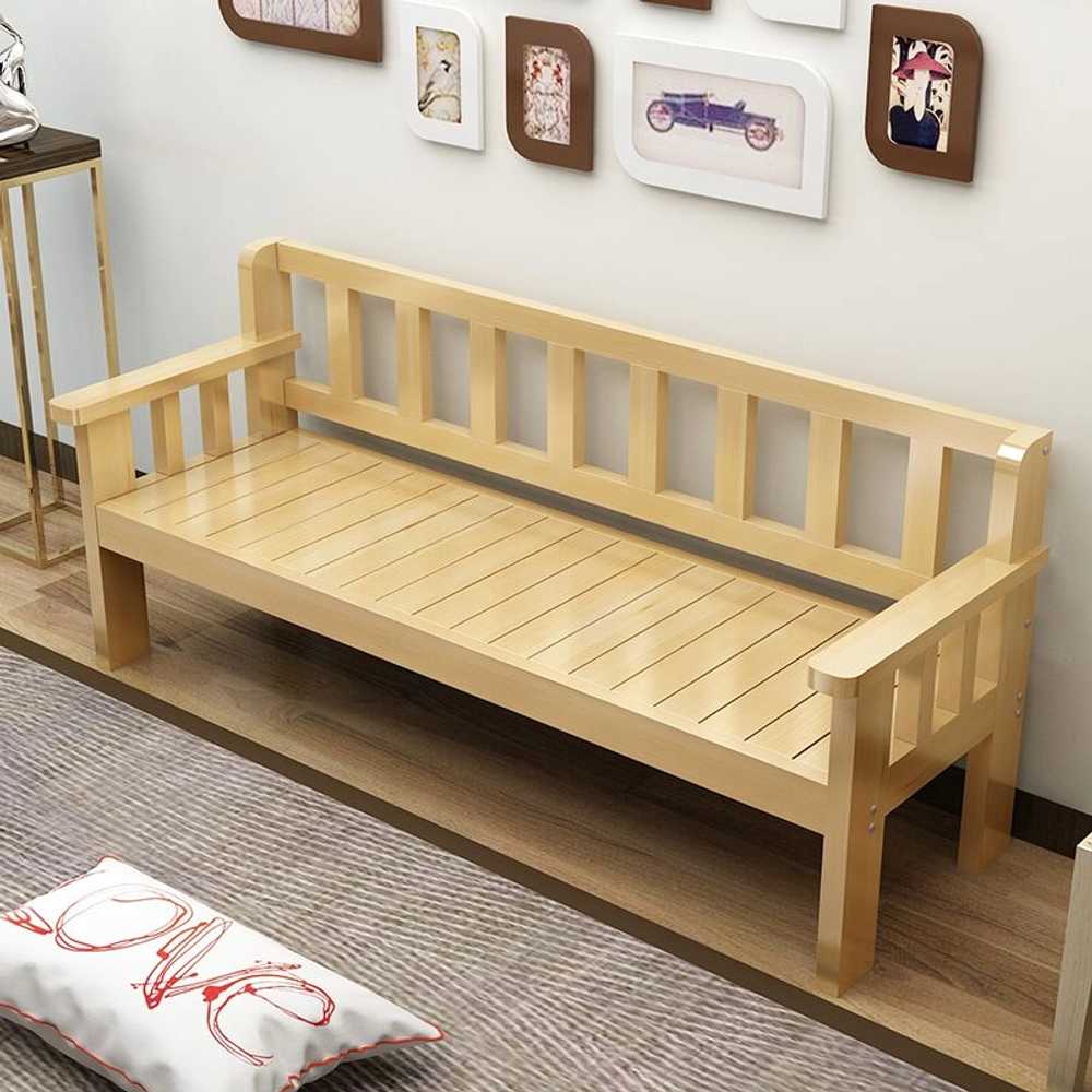 원목 소파 평상 프레임 벤치 친환경 나무벤치 거실 80cm - 상세 이미지 3