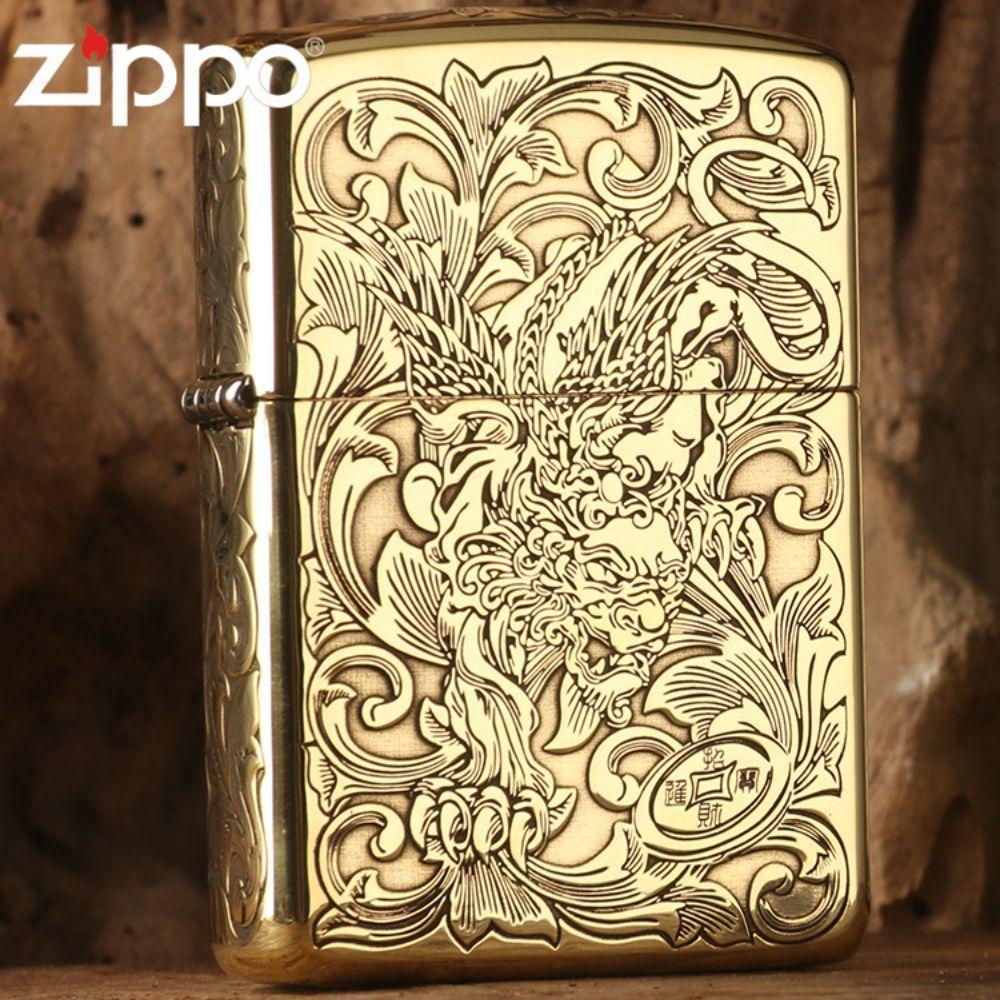 ZIPPO 정품 라이터 (단품) 수호의의미 호용 핸드메이드 지포라이터 남자친구 아빠 생일 새해 선물용 - 상세 이미지 3