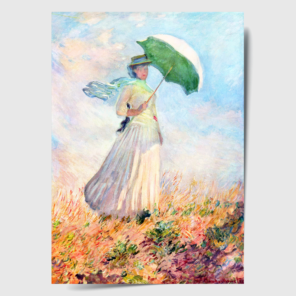 클로드 모네 인테리어 그림 액자 포스터 명화 Woman with a Parasol 2 - 상세 이미지 2