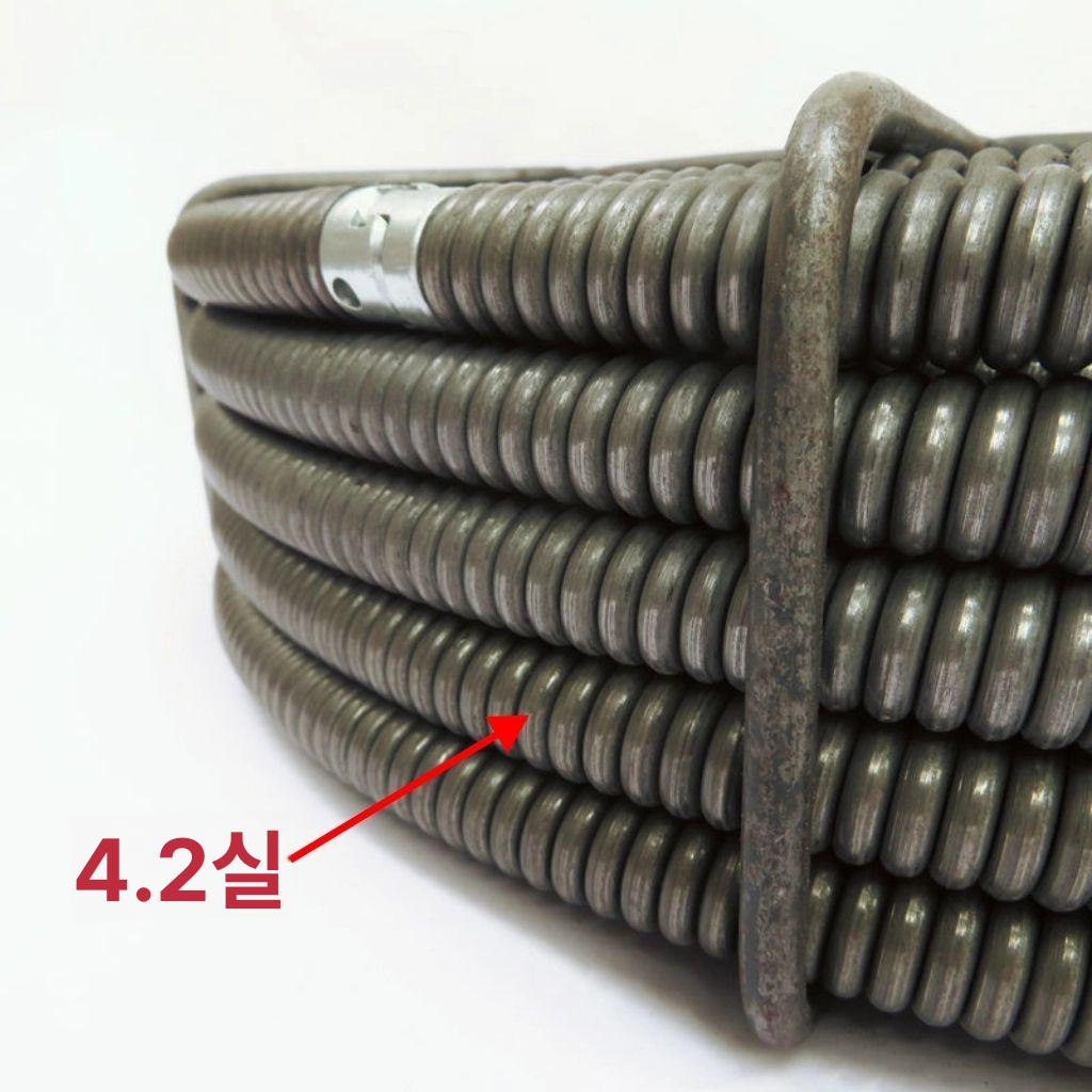배관 청소 스프링 와이어 파이프 호스 막힘제거 설비용 - 상세 이미지 3