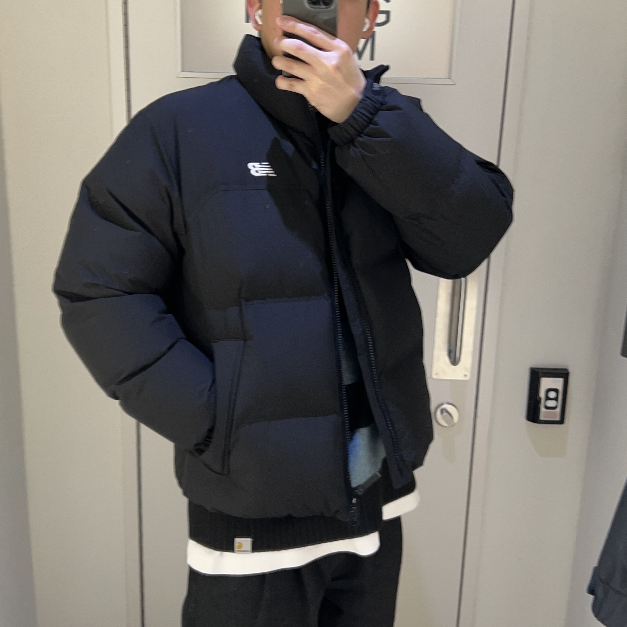 뉴발란스 패딩 공용 숏패딩 오리털 덕다운 글로시 유광 무광 - 상세 이미지 2
