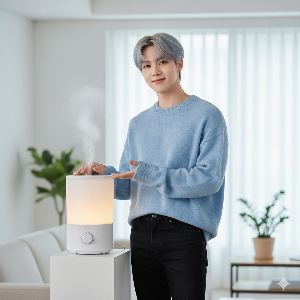 세척쉬운 가습기 거실용 가습기 작은 아이방 아기방 가습기 - 메인 이미지