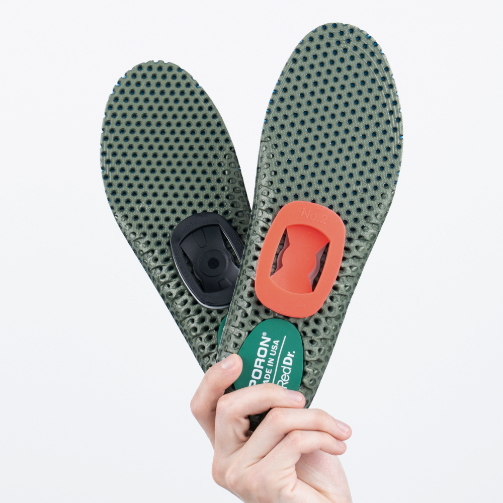 레드닥터 아치패드 기능성 깔창 아치 평발 요족 족저근막 자세 교정 오솔라이트 자동 발 마사지 깔창