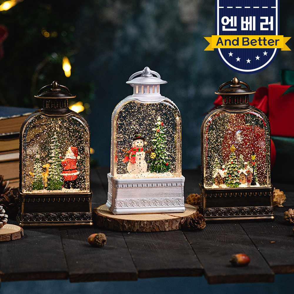 2025 크리스마스 소품 오르골 크리스마스선물 눈사람 스노우볼 조명 산타클로스 - 상품 이미지