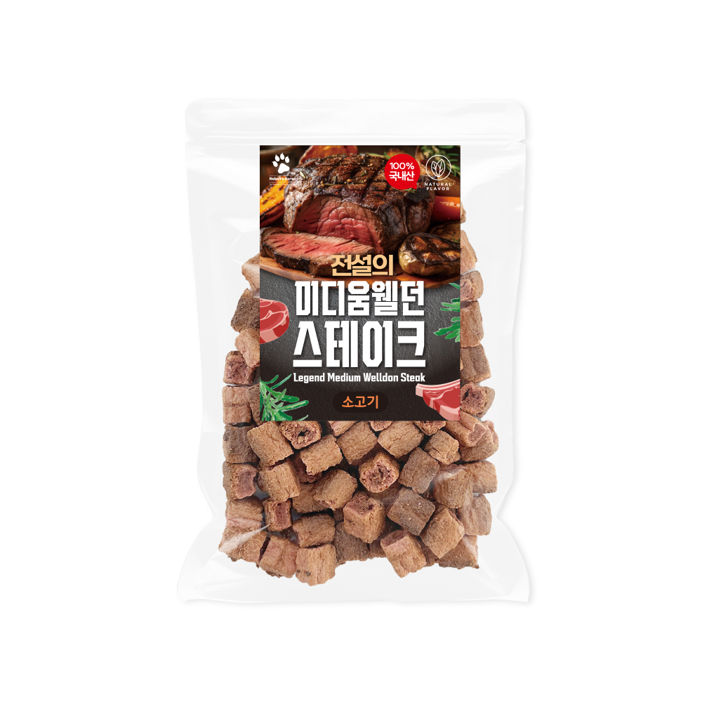 전설의 미디움 웰던 오븐베이크 강아지 간식 소고기, 100g, 1개 - 메인 이미지